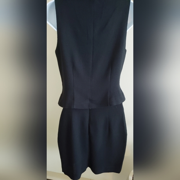 JULIAN HSIUNG Sleeveless Two Piece Skirt Set Black Women's Size 8 Beaded Detail - Picture 7 of 9